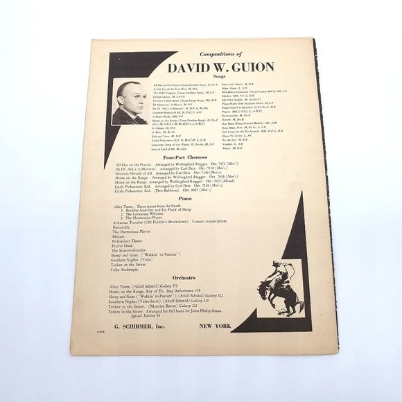 Vintage Sheet Music 1930 Home On The Range G Schirmer Co - Picture 5 of 5